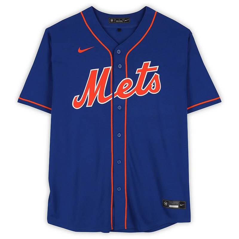 Maillot réplique Nike royal autographié par Jonah Tong des Mets de New York