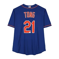 Maillot réplique Nike royal autographié par Jonah Tong des Mets de New York