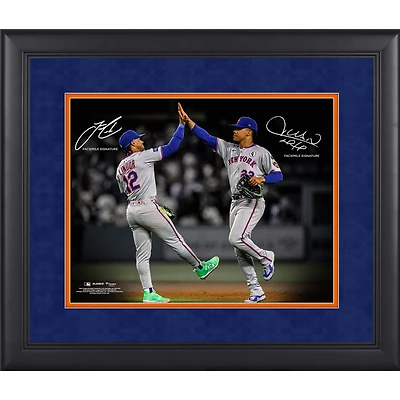 Juan Soto & Francisco Lindor New York Mets Facsimile Signature Framed 11" x 14" Spotlight Photograph
