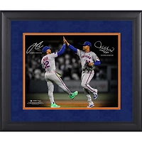 Juan Soto & Francisco Lindor New York Mets Facsimile Signature Framed 11" x 14" Spotlight Photograph