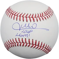 Balle de baseball autographiée par Juan Soto, joueur des Mets de New York, avec l'inscription « LGM ! »