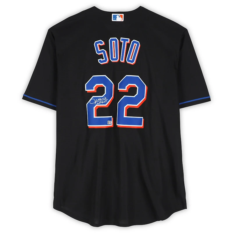 Juan Soto New York Mets Autographed Black Nike Replica Jersey