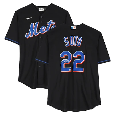 Juan Soto New York Mets Autographed Black Nike Replica Jersey  