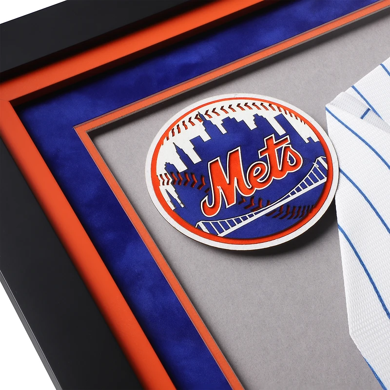 Juan Soto New York Mets Autographed Deluxe Framed White Nike Replica Jersey