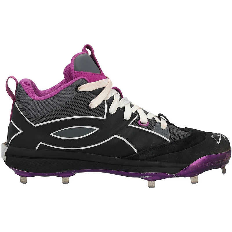 Juan Soto New York Mets Autographed Game-Used Black/Purple Under Armour Cleats from the 2025 MLB Season - HH98516008-09