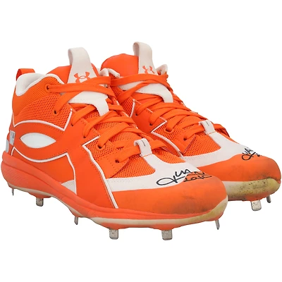 Crampons Under Armour orange portés en match et autographiés par Juan Soto (New York Mets) lors de la saison 2025 de la MLB - HH98516006-07