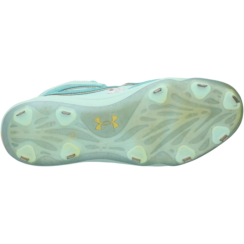 Crampons Under Armour turquoise portés en match par Juan Soto (New York Mets), saison 2025 de la MLB, et autographiés - 11