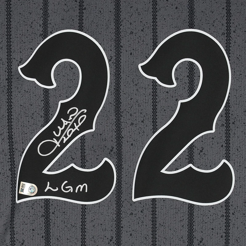 Juan Soto New York Mets Autographed Graphite Nike 2024 City Connect Limited Jersey with "LGM" Inscription 