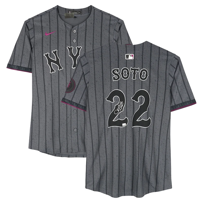 Maillot Nike City Connect Limited 2024 autographié par Juan Soto des Mets de New York