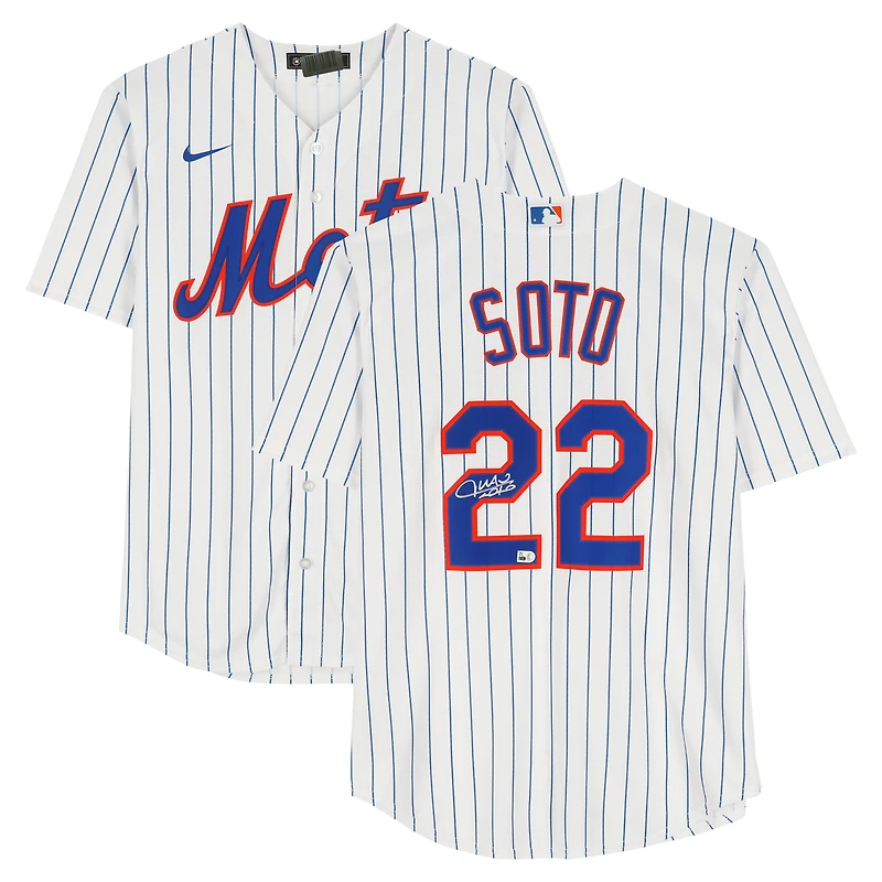 Juan Soto New York Mets Autographed Nike Replica Jersey
