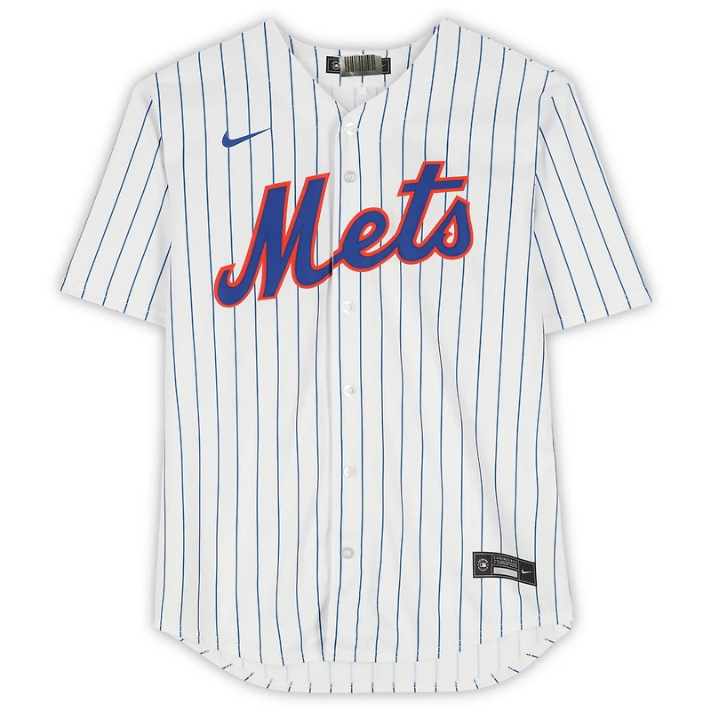 Maillot Nike blanc autographié par Juan Soto des New York Mets avec inscription « LGM »