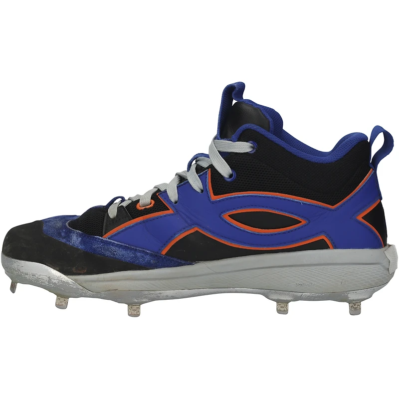 Juan Soto New York Mets Game-Used Black/Royal Under Armour Cleats vs. Philadelphia Phillies on August 25, 2025 - Worn Innings 1-2