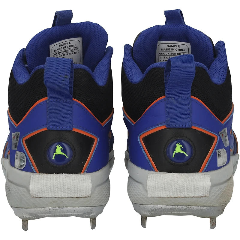 Juan Soto New York Mets Game-Used Black/Royal Under Armour Cleats vs. Philadelphia Phillies on August 25, 2025 - Worn Innings 1-2