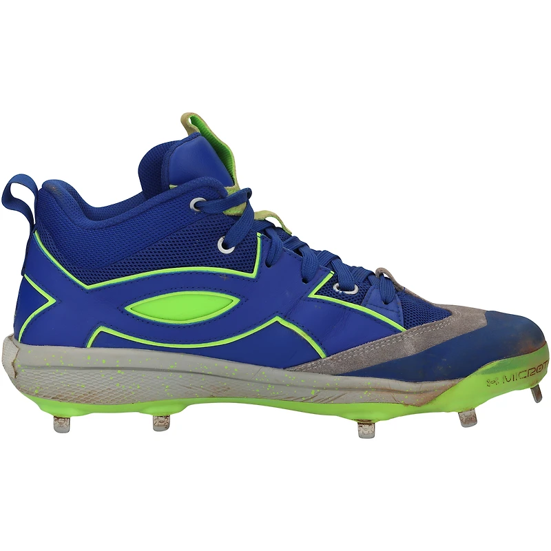 Juan Soto New York Mets Game-Used Royal/Neon Green Under Armour Cleats vs. Philadelphia Phillies on August 25, 2025 - Worn During 3rd Inning