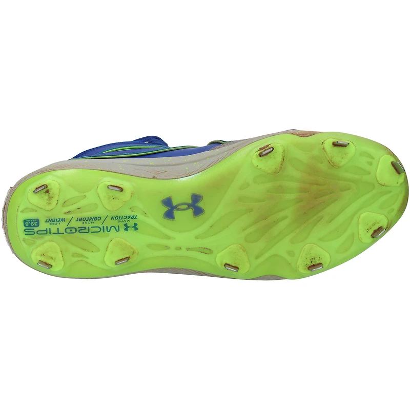 Juan Soto New York Mets Game-Used Royal/Neon Green Under Armour Cleats vs. Philadelphia Phillies on August 25, 2025 - Worn During 3rd Inning