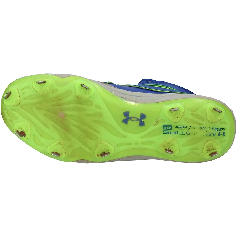 Juan Soto New York Mets Game-Used Royal/Neon Green Under Armour Cleats vs. Philadelphia Phillies on August 25, 2025 - Worn During 3rd Inning