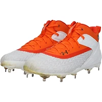 Juan Soto New York Mets Game-Used White/Orange Under Armour Cleats vs. Arizona Diamondbacks on May 1, 2025 