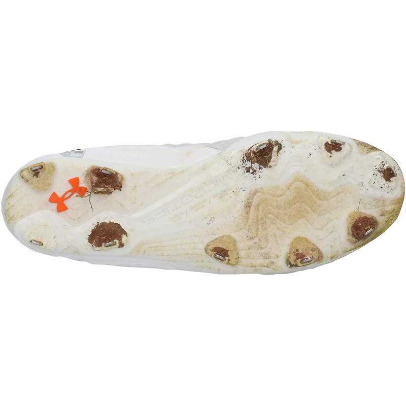 Juan Soto New York Mets Game-Used White/Orange Under Armour Cleats vs. Arizona Diamondbacks on May 1, 2025 