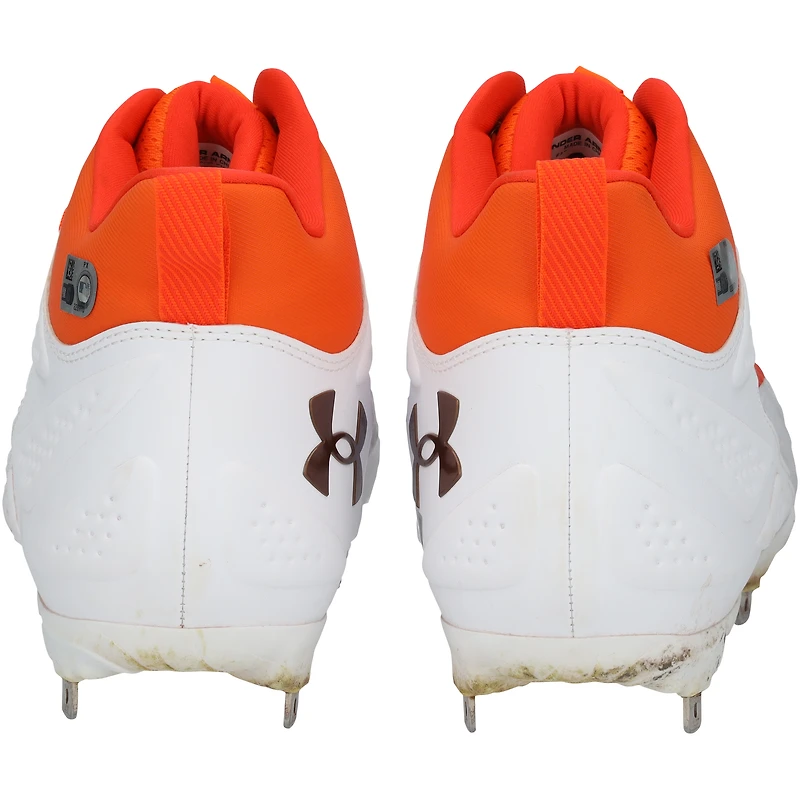Juan Soto New York Mets Game-Used White/Orange Under Armour Cleats vs. Arizona Diamondbacks on May 1, 2025 