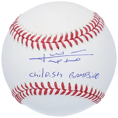 Juan Soto New York Yankees Autographed Baseball with "Childish Bambino" Inscription