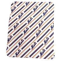 Logo Brands New York Mets 50" x 60" Classic Vertical Stripe Fleece Throw Blanket