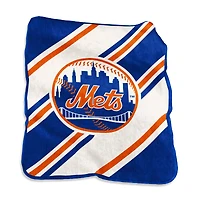 Couverture à rayures Raschel 50" x 60" avec logo des New York Mets