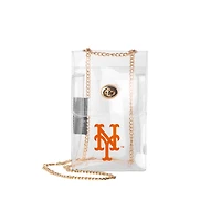 Logo Brands New York Mets Clear Essential Crossbody Purse