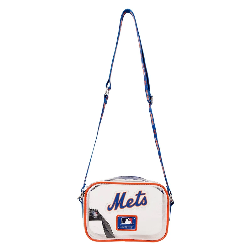 Loungefly New York Mets Clear All Over Logo Crossbody Bag