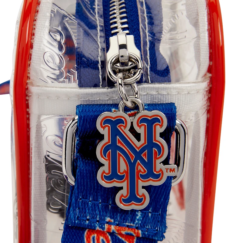 Sac bandoulière Loungefly New York Mets transparent avec logo intégral