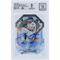 Max Scherzer New York Mets Autographié 2022 Topps Série 1 #DGDC-66 Beckett Fanatics Witnessed Authentifié Carte 9/10 avec l'inscription "Mad Max"