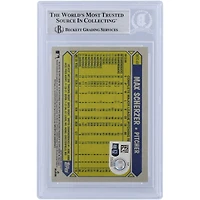 Carte authentifiée autographiée par Max Scherzer des New York Mets 2022 Topps Update #T87C-43 Beckett Fanatics Witnessed