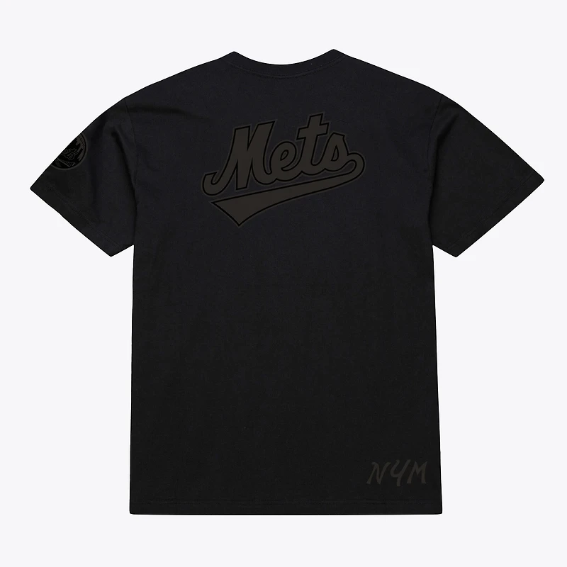 T-shirt noir Mitchell & Ness New York Mets Cooperstown Collection Phantom pour homme