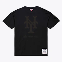 Men Mitchell & Ness Black New York Mets Cooperstown Collection Phantom T-Shirt