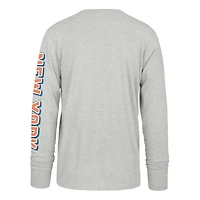 Men's '47  Gray New York Mets Big & Tall Distressed Franklin Long Sleeve T-Shirt