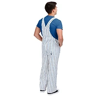 Men's FOCO  White New York Mets Pinstripe Bib Overalls