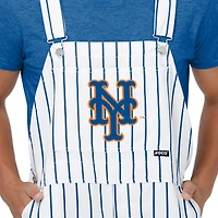 Men's FOCO  White New York Mets Pinstripe Bib Overalls