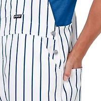 Men's FOCO  White New York Mets Pinstripe Bib Overalls
