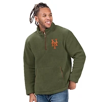 Veste polaire zippée quart de tour G-III Sports by Carl Banks pour homme, vert chasseur, New York Mets Everest