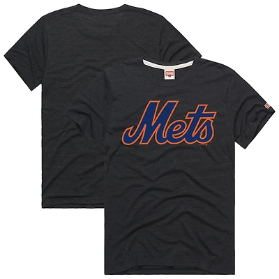 Men's Homage  Charcoal New York Mets Hyper Local Tri-Blend T-Shirt