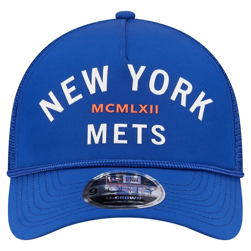 Men's New Era  Royal New York Mets Minimalist 9FORTY A-Frame Adjustable Hat