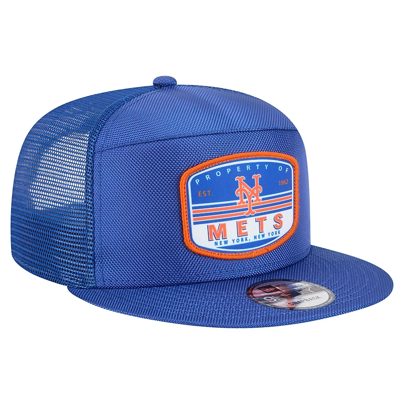 Casquette Snapback 9FIFTY Trucker à panneau fendu New Era Royal New York Mets pour homme