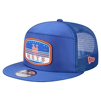 Casquette Snapback 9FIFTY Trucker à panneau fendu New Era Royal New York Mets pour homme