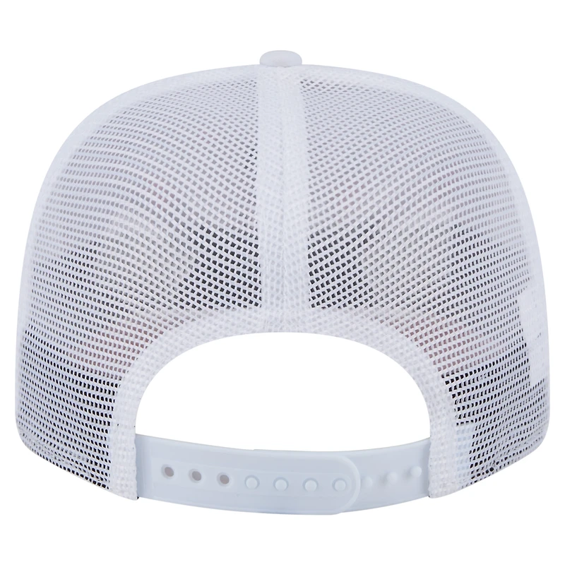 Casquette extensible à bouton-pression New Era blanche New York Mets Flamingo 9SEVENTY à dos en maille pour homme