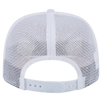 Casquette extensible à bouton-pression New Era blanche New York Mets Flamingo 9SEVENTY à dos en maille pour homme