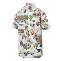 Men's Reyn Spooner  White New York Mets Scenic Tri-Blend Button-Down Shirt