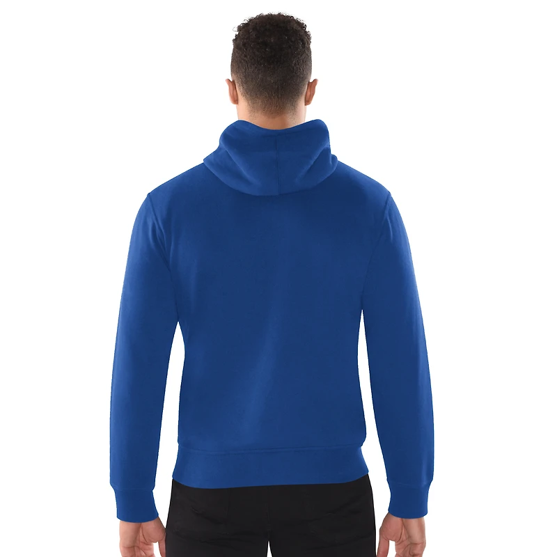 Men's Starter Royal New York Mets Classic Distressed Full-Zip Hoodie