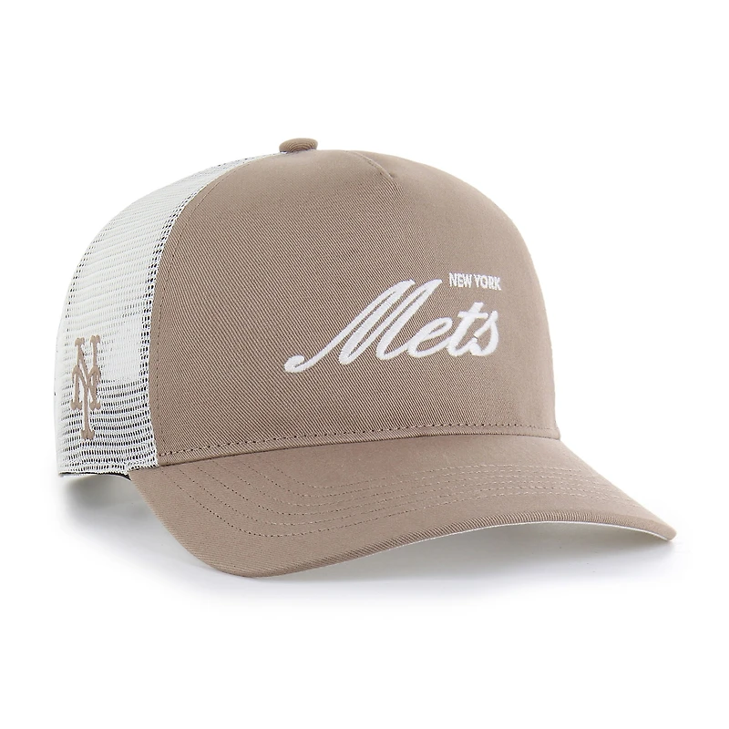 Men's '47 Brown New York Mets Foundational Mesh Hitch Adjustable Hat