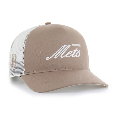 Men's '47  Brown New York Mets Foundational Mesh Hitch Adjustable Hat