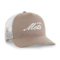 Men's '47  Brown New York Mets Foundational Mesh Hitch Adjustable Hat