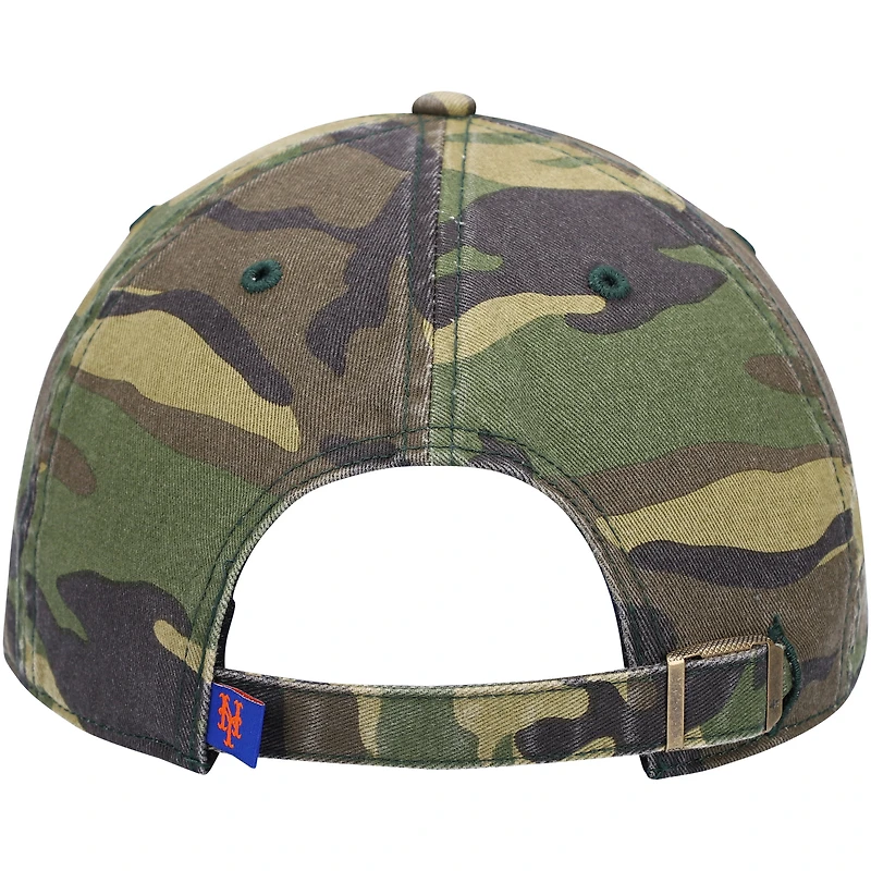 Men's '47 Camo New York Mets Team Clean Up Adjustable Hat